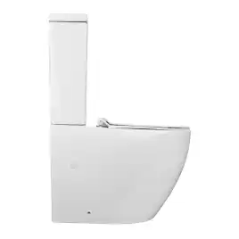 Унитаз напольный Azario CORSA AZ-2062T безободковый, смыв Торнадо, с бачком и сидением микролифт, Белый глянцевый