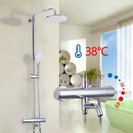 Душевая система Gappo G2490 с тропическим душем и термостатом Хром