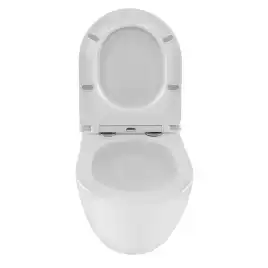 Подвесной унитаз Azario PRO PRO-0001 UQ3 безободковый, смыв Торнадо, в комплекте с сидением микролифт, Белый глянцевый