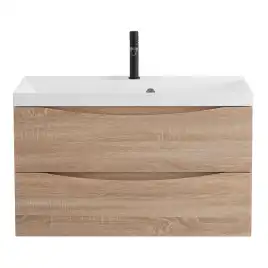 Тумба под раковину BelBagno MARINO-800-2C-SO-WO-P подвесная Rovere Bianco