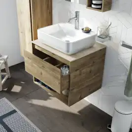 Раковина накладная Aquanet CITY-2 39х39х14 квадратная, Белая глянцевая