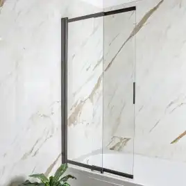 Шторка на ванну AVS Слайдер Плюс 80 см профиль оружейная сталь, стекло прозрачное, 803-0011-150-82-WS-T