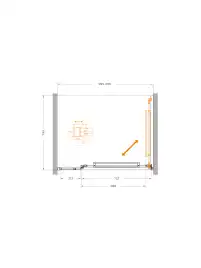 Душевая дверь CEZARES LUX-B-FS-11-100-C-GM прозрачное стекло, профиль Оружейная сталь