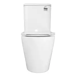 Унитаз напольный Azario Berton AZ-6093 безободковый, смыв Торнадо, с бачком и сидением микролифт, Белый глянцевый