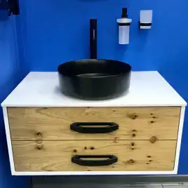 Раковина AVS Джули 36х36 черная матовая