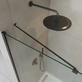 Душевая перегородка универсальная CEZARES LIBERTA-L-1-TB-70-C-NERO стекло Прозрачное, профиль Черный