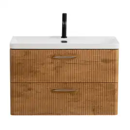 Тумба под раковину BelBagno DUE-800-2C-SO-RN-P подвесная Rovere Nature