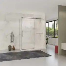 Душевой уголок Vincea Como Soft 150х90 VSR-1CS9015CL, дверь раздвижная, профиль хром, стекло прозрачное
