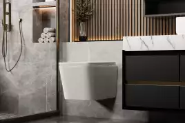 Подвесной унитаз ABBER Rechteck AC1201MW белый матовый, безободковый, с сиденьем микролифт