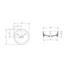Раковина накладная ABBER KRISTALL 40х40х15 AT2804Opal, круглая, коричневая