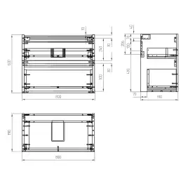 Тумба с раковиной AVS Гармония 80 SL белая, K821-07SL-800WG-217-800WG