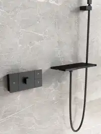 Душевая система  Vincea Futura VSFW-2F11TMB VSFW-2F11TMB  с термостатом, встраиваемая, черный матовый