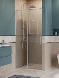 Душевая дверь BelBagno SOFT_CLOSE-1-BF-1-100-C-Cr стекло прозрачное, профиль Хром