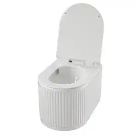 Подвесной унитаз Azario LUSTER AZ-2285 безободковый, с системой смыва Tornado, с быстросъемным сиденьем микролифт