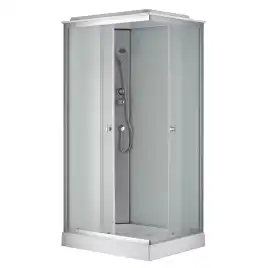 Душевая кабина Loranto 100х80 CS-5180-13L F, низкий поддон, цвет профиля сатин