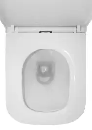 Унитаз-компакт Azario Quadro AZ-2175 напольный, безободковый, в комплекте с бачком и сиденьем микролифт, Белый глянцевый