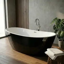 Акриловая ванна Azario EASTON 180x82 AZ-1337B, отдельностоящая, черная