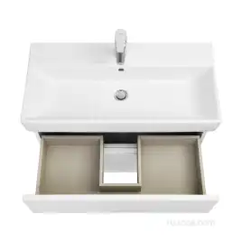 Тумбы под раковину Roca Oleta 80 A857640806 подвесная, цвет, Белый глянец