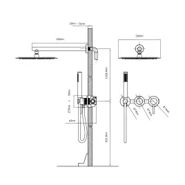 Душевая система  Vincea Groove VSFW-4G01BN VSFW-4G01BN встраиваемая, брашированный никель