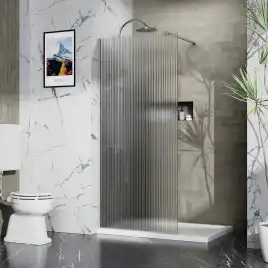 Душевая перегородка Azario 110 AZ-251-110-MGR-CRF, профиль графит матовый, стекло Рифленое