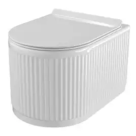 Подвесной унитаз Azario LUSTER AZ-2285 безободковый, с системой смыва Tornado, с быстросъемным сиденьем микролифт