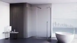 Душевой уголок  Veconi Premium Trento 100х90 PTC50-SP-10080-GR-01-C4, стекло Прозрачное профиль Брашированный графит