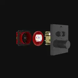 Смеситель для душа Vincea VSCV-321TGM встраиваемый  двухфункциональный, термостатический, вороненая сталь