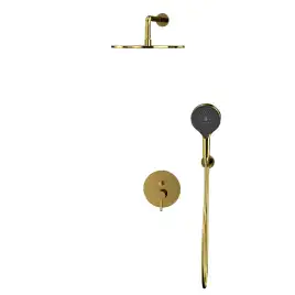 Душевая система для душа WHITECROSS Y gold YSET04TOPGL, скрытого монтажа, Золото глянцевое