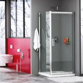 Душевой уголок WasserKRAFT Salm 27I 90х100 27I18 профиль Хром стекло Прозрачное