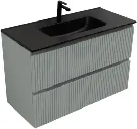 Тумба под раковину Aquanet Джейн (Flat) 100 мисти грин, подвесная, 335436