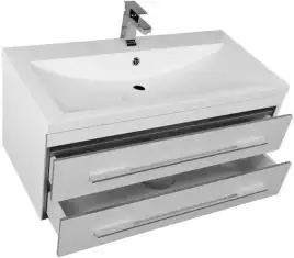Тумба под раковину Aquanet Верона 100 белый (подвесная 2 ящика) 175382