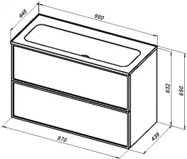Тумба под раковину Aquanet Арт 100 белый матовый 313257