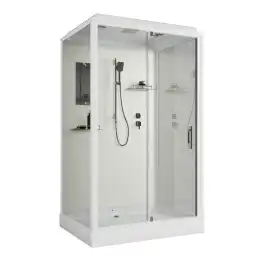 Душевая кабина Niagara Standart 100х80 ST100/80/15Q низкий поддон, белый профиль