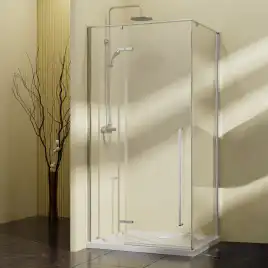 Душевой уголок Vincea Slim-N 100х100 VSR-5SN1010CL, дверь распашная, профиль хром, стекло прозрачное