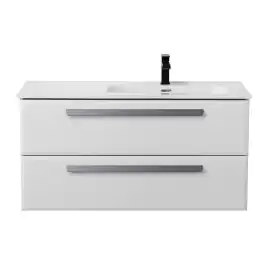 Тумба под раковину Cezares ECO-CER-N 100 см, ECO-CER-N-1000-2C-SO-BL-R (без ручек), Bianco Lucido