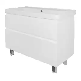 Тумба с раковиной Azario Мила 90 CS00089953, напольная, Белая глянцевая