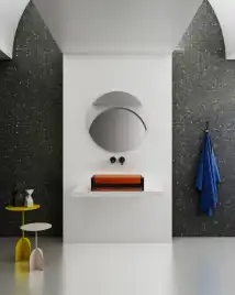 Раковина накладная ABBER KRISTALL 60х40х15 AT2803Opal, прямоугольная, коричневая