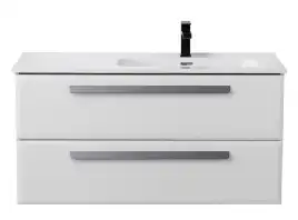 Тумба под раковину Cezares ECO-CER-N 100 см, ECO-CER-N-1000-2C-SO-BL-L (без ручек), Bianco Lucido