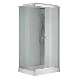 Душевая кабина Loranto 100х80 CS-5180-13R F, низкий поддон, цвет профиля сатин