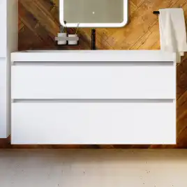 Тумба с раковиной AVS Гармония 120 белая, 2 ящика, N821-07-1200WG-02-1210-WG