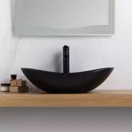 Раковина накладная BelBagno 605х360х155 BB1404-H301, цвет Черный