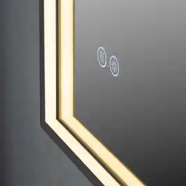 Зеркало с подсветкой AVS ZH 75x90 см, антипар, оружейная сталь