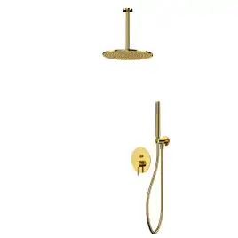 Душевая система для душа WHITECROSS Y gold YSET12GL, скрытого монтажа, Золото глянцевое