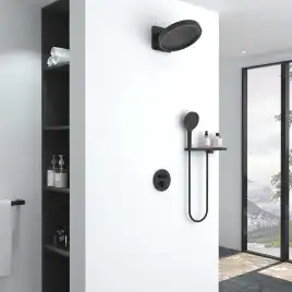 Душевая система  Vincea Inspire VSFW-3I22MT3RMB VSFW-3I22MT3RMB  с термостатом, встраиваемая, черный матовый