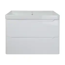 Тумба с раковиной Azario Lotos 70 CS00083930, подвесная, Белая глянцевая