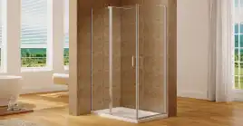 Душевой уголок Aquanet Cinetic 120х80,прозрачное стекло (AE12-N-120H190U-CT + AE12-N-80H190U-CT)