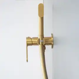 Гигиенический душ со смесителем AVS Beauty брашированное золото, 811-531-BG