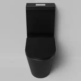 Напольный унитаз Grossman GR-4458BMSQ безободковый, смыв торнадо, Черный матовый