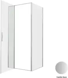 Душевой уголок Allen Brau Priority 90x80 3.31026.BA + 3.31041.BA серебро браш