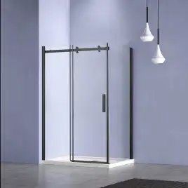 Душевой уголок Vincea Como-N 150х100 VSR-4CN1015CLB, дверь раздвижная, профиль черный, стекло прозрачное